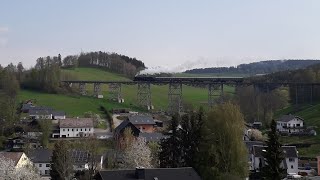 Mitfahrt  Erzgebirgische Aussichtsbahn Schwarzenberg - Annaberg -Buchholz  mit 50 3648 08.05.2022