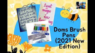 UNBOXING & REVIEW Doms Brush Pens. Better than Camlin Brush Pens!