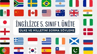 5. SINIF İNGİLİZCE | 1. ÜNİTE ÜLKELER VE MİLLETLERİ SORMA SÖYLEME KONU ANLATIMI