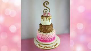 Gold and Pink Cake