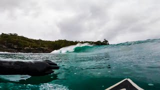 SUPER LONG LEFTS MAXING OUT AND SPOOKY EMPTY LINEUP RAW POV - Surfing Vancouver Island, Canada