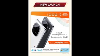 iQOO 12 5G 12GB RAM 256GB | India's 1st Snapdragon® 8 Gen 3 Mobile Platform