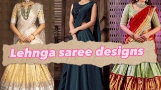 Latest lehnga saree designs||fancy lehnga saree for bridals 🥰 party wear 2023