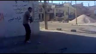 Man hits Syrian T64 and forgets about backblast.