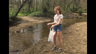 Picking up trash for our tributaries!