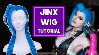 How to Style a Jinx wig from League of Legends! - Cosplay Wig styling tutorial