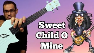 Sweet Child O Mine - Ukulele Intro & Chords Lesson in Hindi | Guns N Roses