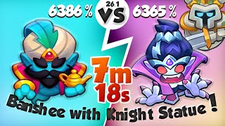 BANSHEE with KNIGHT STATUE is Very GOOD! 7 min 18 sec | PVP Rush Royale