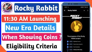 Rocky Rabbit Launching Time Change | Rocky Rabbit Latest Update | Rocky Rabbit Airdrop | $RBTC Price