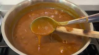 Pumpkin spice caramel sauce in the making