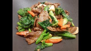 Bò Xào Cải Làn/Stir Fried Beef With Chinese Broccoli/(Chinese Restaurant Recipe)