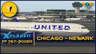 Flight Factor 767-300ER | United New Livery - Chicago ✈ Newark  [XP11.50]