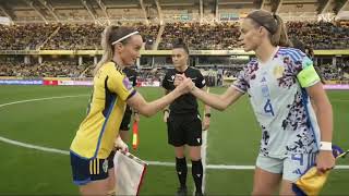 Sweden vs Spain (22-09-2023) - Women's Nations League - First Half + Halftime Show (1080p)