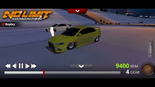 No limit drag racing 2.0 v2.0.4 Twin Turbo Mitsubishi Evo X  Prepped ¼ on Drag Radials @5.437 et