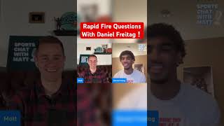 Rapid Fire Questions w/ Wisconsin Badgers Basketball Commit Daniel Freitag #collegehoops #shorts