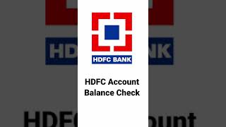 HOW TO CHECK HDFC BANK BALANCE THROUGH MISSED CALL || HDFC BALANCE CHECK || HDFC BANK ||