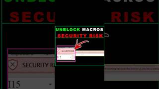 Security Risk Excel Macros | Unblock Macros Excel