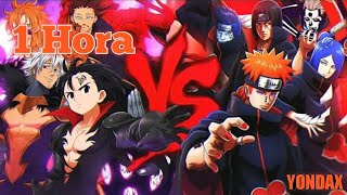 1 Hora Akatsuki vs 10 Mandamentos| combate de rimas (Prod.Hunter)