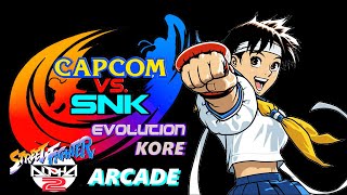 Street Fighter Alpha 2 Solo Arcade - Sakura Playthrough - Capcom VS SNK Evolution Kore