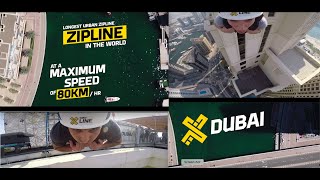 World's Longest URBAN Zipline I Xline Marina I Dubai