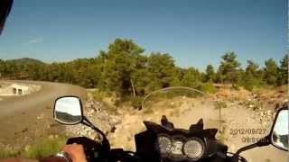 V STROM ON-OFF 110khm on dirt around lake Gadoura-Rhodes-Greece