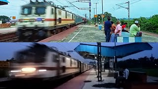 Dangerous🔥WAP-7 Sealdah Rajdhani  Poorva + Chambal+ Lal Kuan Weekly  Express Attack Indian Railways