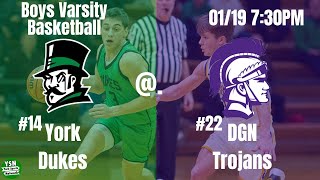 York Dukes vs. #22 Downers Grove North Trojans | Boys Varsity Basketball | West Suburban Conference