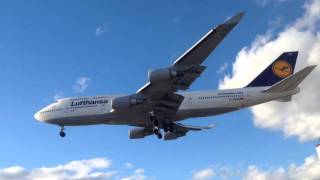 Lufthansa 747-400 Landing At Toronto Pearsons