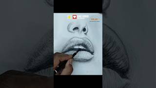 How To Draw Glossy Lips : Lip Drawing Using Pencil #lips #pencildrawing  #shading #short