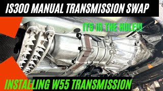 Lexus IS300 Automatic to Manual Swap | Installing W55 Transmission & Heat Shield