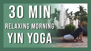 30 min Morning Yin Yoga DEEPLY Relaxing Class in Tulum Mexico | NO PROPS