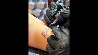 Rahul Name Tattoo || Heart Block Tattoos #artistuv #tattoo #rahulnametattoo