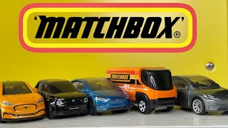 Unboxing 2023 matchbox MBX Electric Drivers Tesla model Y and X Ford Mustang Mach-E Honda E