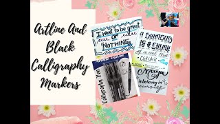 UNBOXING & REVIEW | Artline Ergoline Calligraphy Markers| Calligraphy Pen Under 200/- Rupees