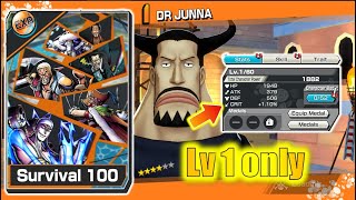 Can We Beat Survival 100 with Level 1 Blueno from CP9 in One Piece Bounty Rush OPBR ?