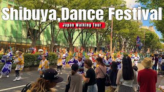 Shibuya Dance Festival  Walking Tour -4K JAPAN- Tokyo