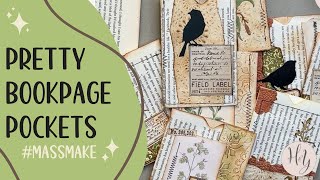 Pretty Book Page Pockets - Let's Mass Make and Chat