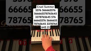 Cruel Summer // follow my instagram: jessnotes123 #piano #pianotutorial #pianomusic #taylorswift