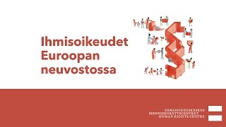 1  Ihmisoikeudet Euroopan neuvostossa   Johdanto