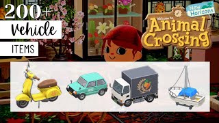 200+ New VEHICLE items in ACNH 2.0 update | Animal Crossing New Horizons