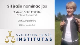 STI nominacijos: prof. dr. Dalia Railaitė (204.000 peržiūrų, 2 vieta)