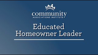 CAI Homeowner Leader Certificate