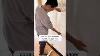 Dekor Estetik tapi MURAH dan berkelas | #shorts #FixUnik | Wallpaper dinding 3D Foam Marble Granit