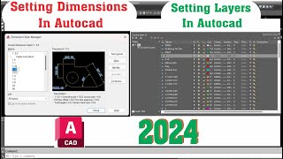 Setting dimension autocad and Setting layers in autocad, thiết lập kích thước trong autocad.