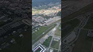 Stadion SC Freiburg mit Messe und Rundflug Stadt Freiburg / Heimat Deutschland von oben