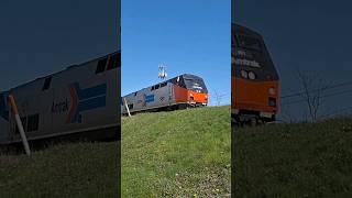 AMTK 161 Leads Train 3 out of Naperville with a BNSF car at rear! (4/23/24)