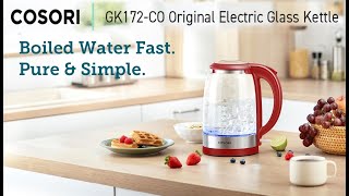 1.7L/1500W Electric Kettle, Stainless Steel,  Hot Water, Teapot Boiler, Automatic Shut Off, BPA-Free