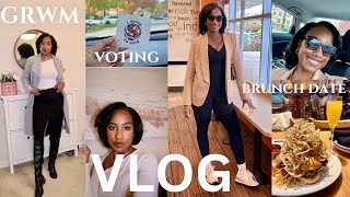 VLOG |A VOICE SAID STAY HOME|  GOING OUT TO VOTE | BRUNCH DATE AT MATCHBOX | SCHOOL SHOPPING RUN