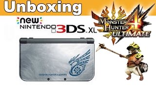 UNBOXING NEW NINTENDO 3DS XL - MONSTER HUNTER 4 ULTIMATE EDITION