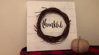 MINIMAL FARMHOUSE DOLLAR TREE WREATH l PERFECT FOR FALL